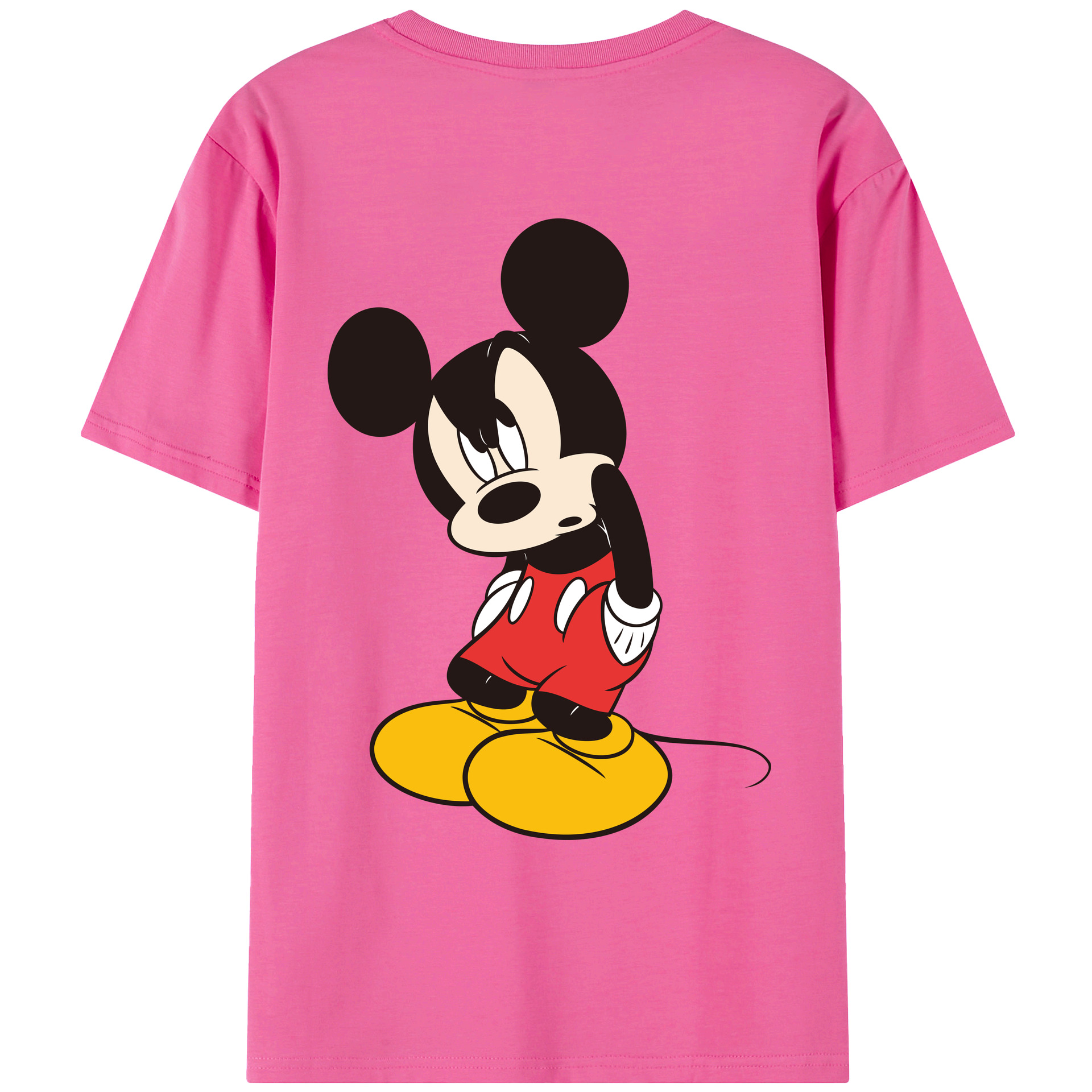 （画像用） ミッキーマウス Mickey Mouse レディース半袖Tシャツ(バックプリント)